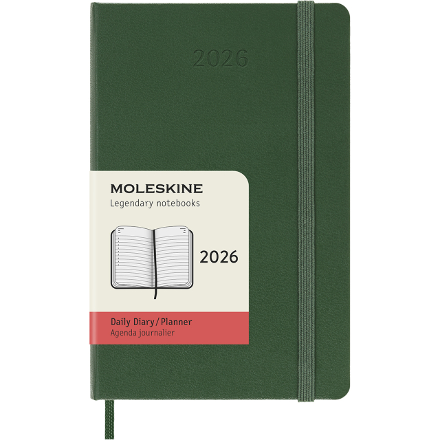 Kalender 12M Daily 2026 Hardcover Pocket Myrtle Green