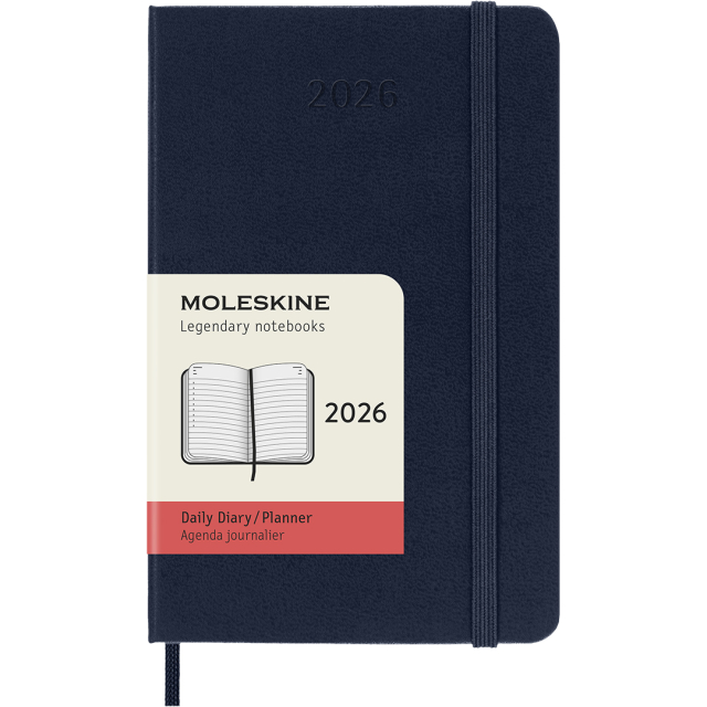 Kalender 12M Daily 2026 Hardcover Pocket Sapphire Blue