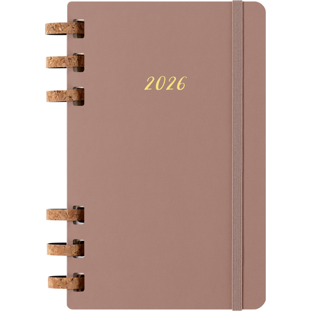 Kalender 12M Spiral Planner 2026 Large Almond