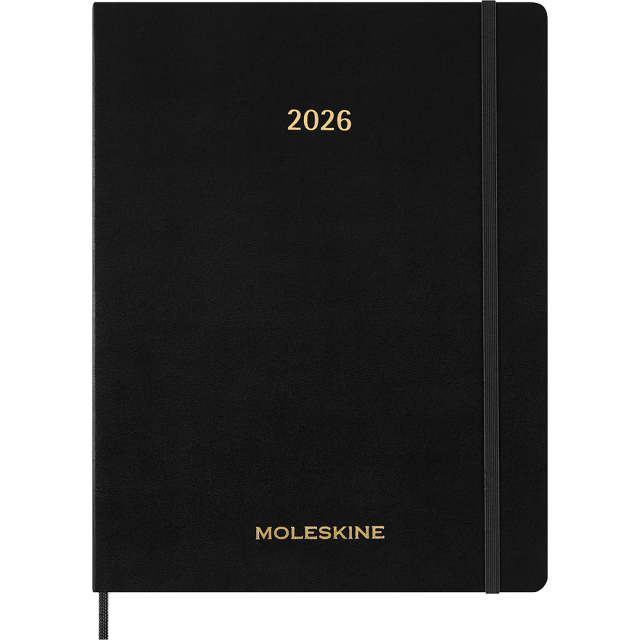Kalender 12M Weekly Vertical 2026 Essential Softcover XXL Black