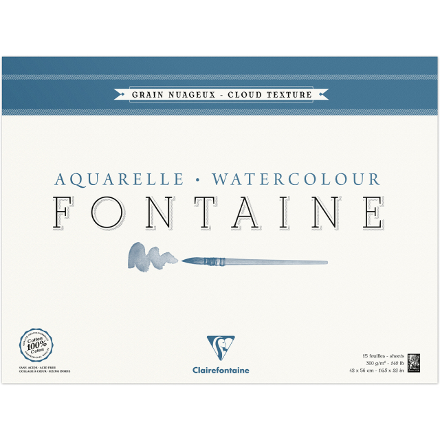 Fontaine Akvarellblock Cloud Texture 42x56 cm 300g