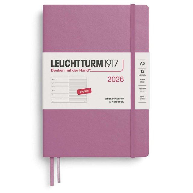 Kalender Weekly Planner & Notebook 2026 A5 Dusty Rose