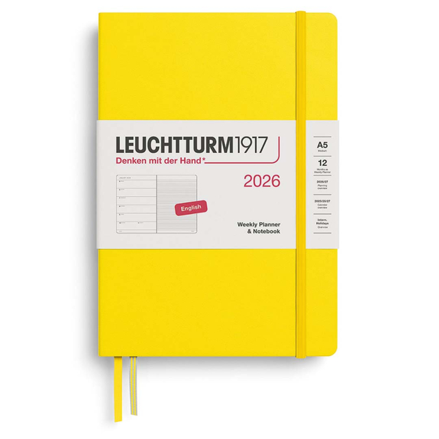 Kalender Weekly Planner & Notebook 2026 A5 Lemon