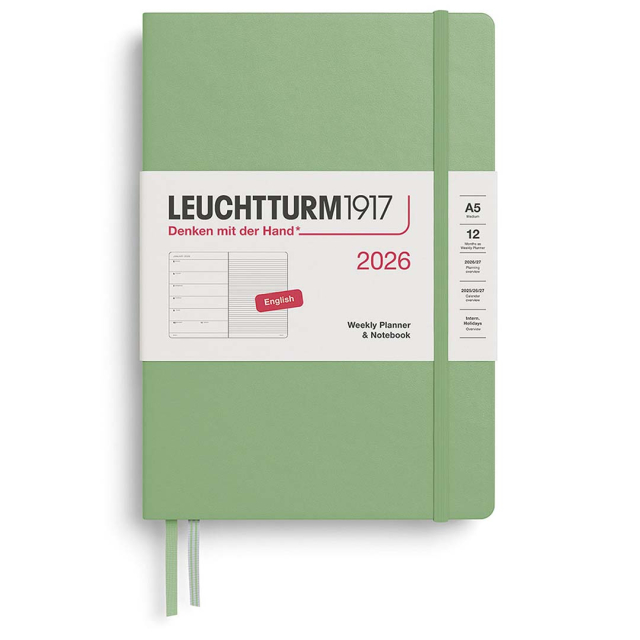 Kalender Weekly Planner & Notebook 2026 A5 Sage