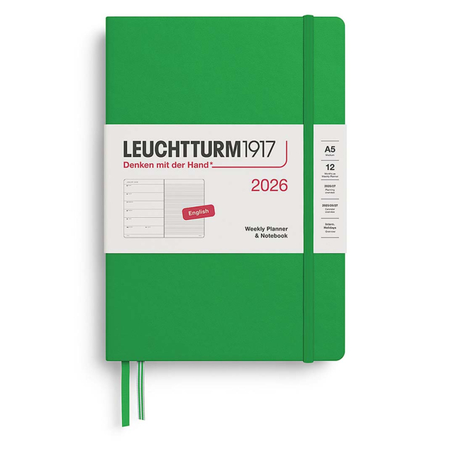 Kalender Weekly Planner & Notebook 2026 A5 Spring Leaf