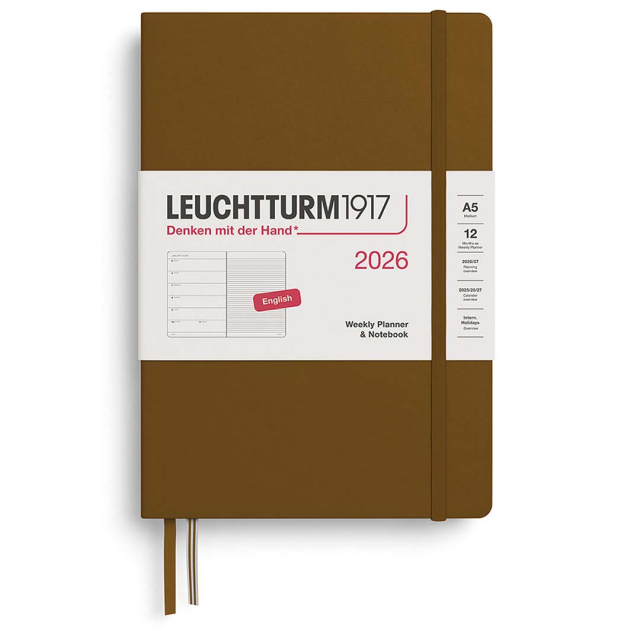 Kalender Weekly Planner & Notebook 2026 A5 Spice Brown