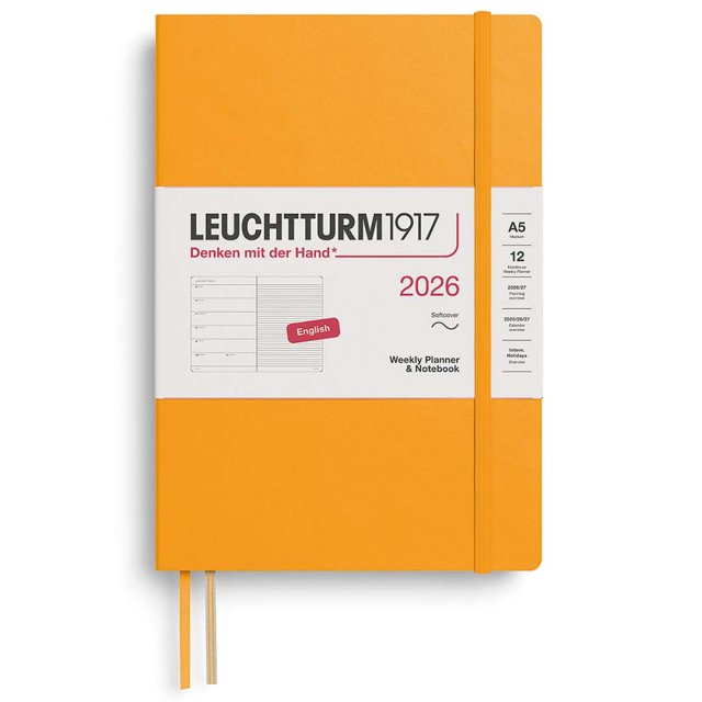 Kalender Weekly Planner & Notebook 2026 A5 Soft Cover Rising Sun