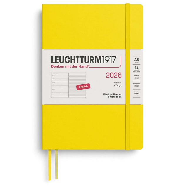 Kalender Weekly Planner & Notebook 2026 A5 Soft Cover Lemon