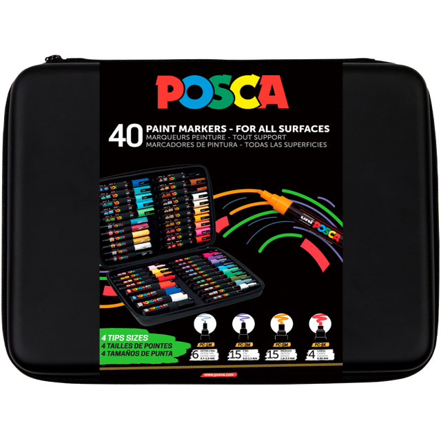 Posca Marker 40-set Rubbercase