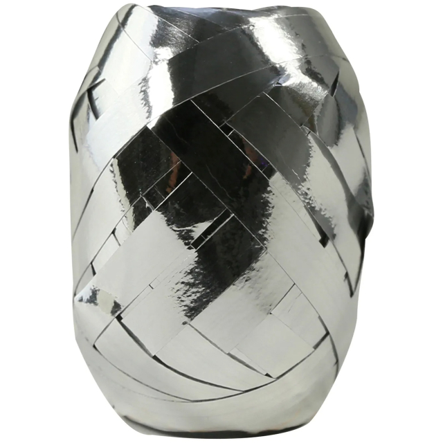 Presentband Metallic 10m x 7 mm Silver