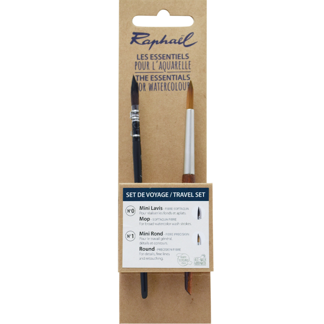 Syntetpenslar Akvarell Travel set 2-set