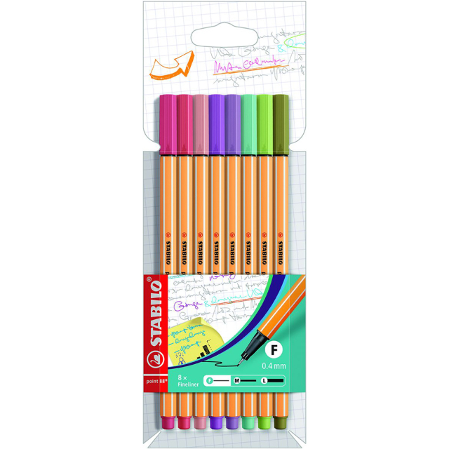 Point 88 Fineliner 8-pack