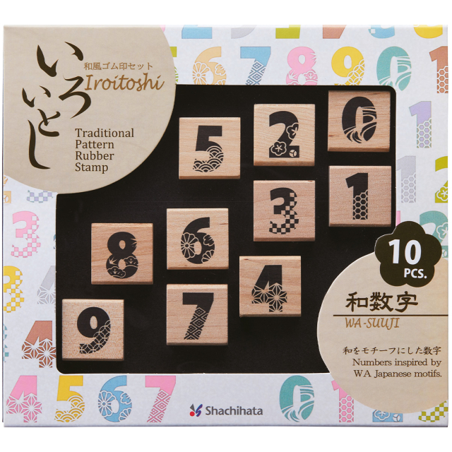 Stämpelset Iroitoshi Wa-suuji 10-pack