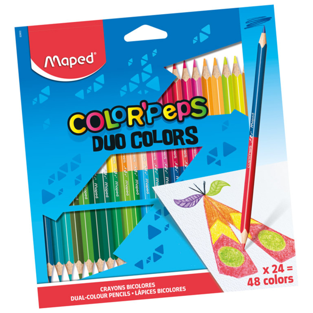 Färgpennor Color’Peps Duo Colors 24-set