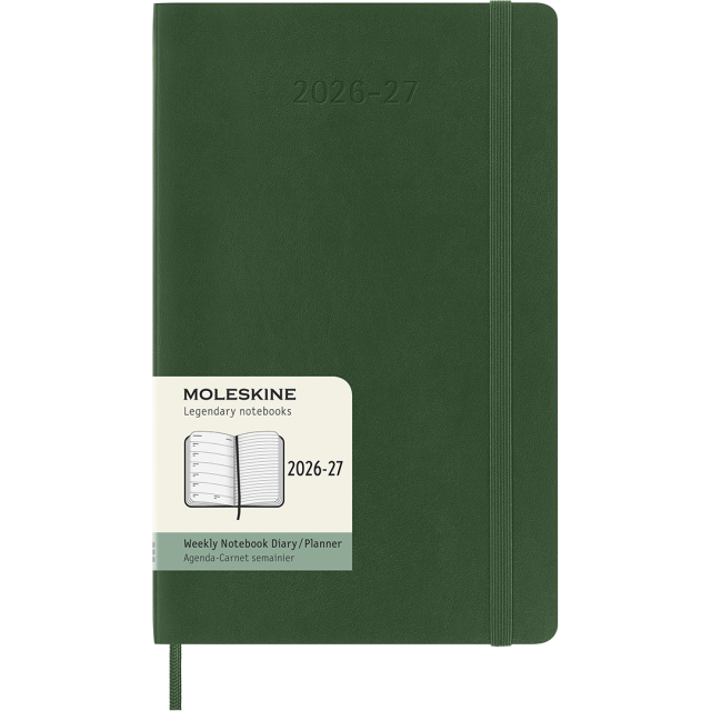 Kalender 18M WeekNote Soft Cover Large Myrtle Green