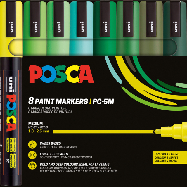 PC-5M Green Colours 8-set