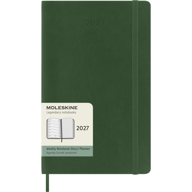 Kalender 12M Weekly Notebook 2027 Softcover Large Myrtle Green