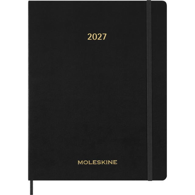 Kalender 12M Weekly Vertical 2027 Essential Softcover XXL Black