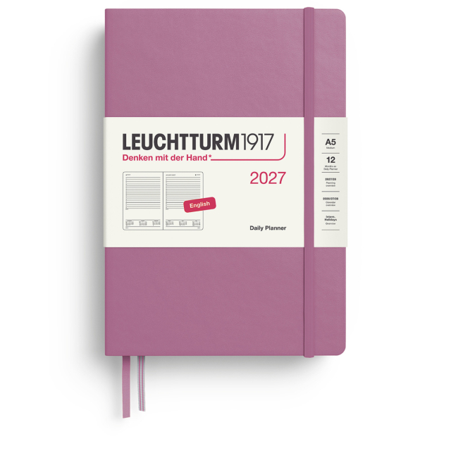 Kalender Daily Planner 2027 A5 Dusty Rose