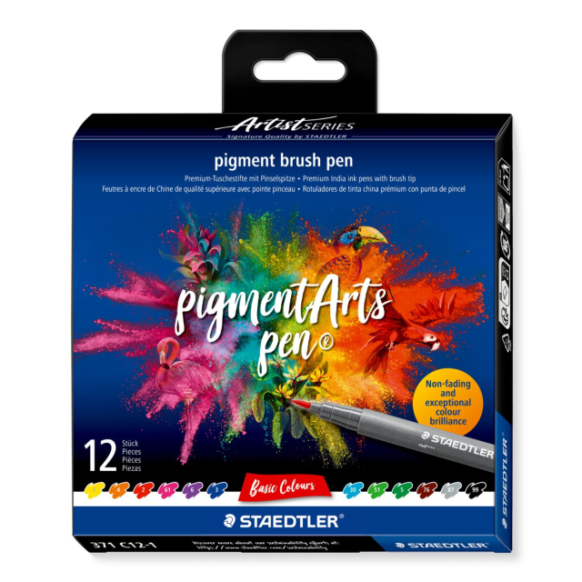 Pigment Arts Brush Pen 12-set Basic
