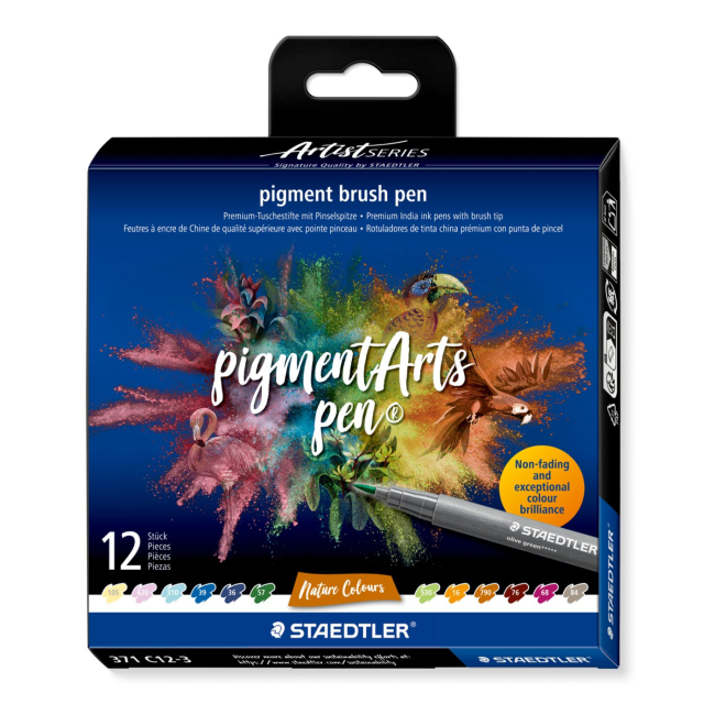 Pigment Arts Brush Pen 12-set Nature