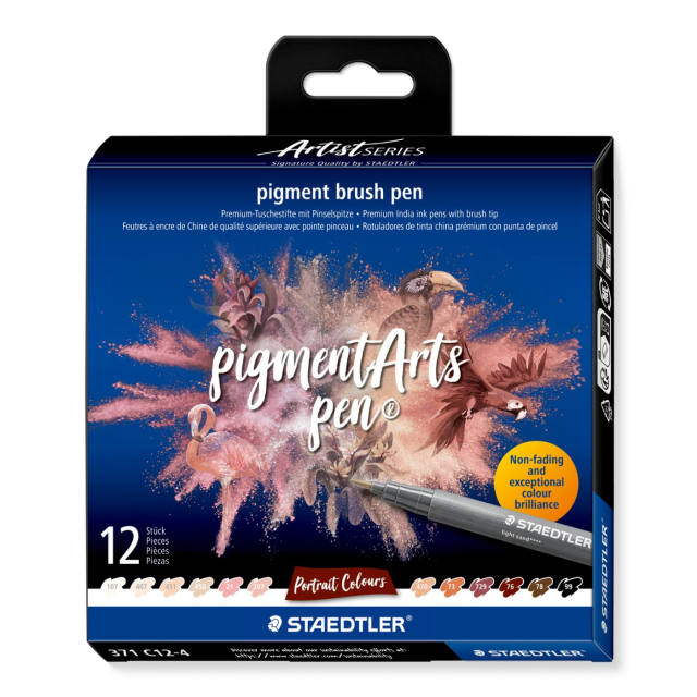 Pigment Arts Brush Pen 12-set Portrait