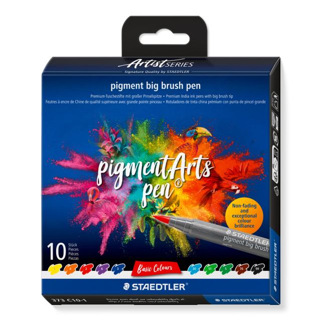 Pigment Arts Big Brush Pen 10-set Basic