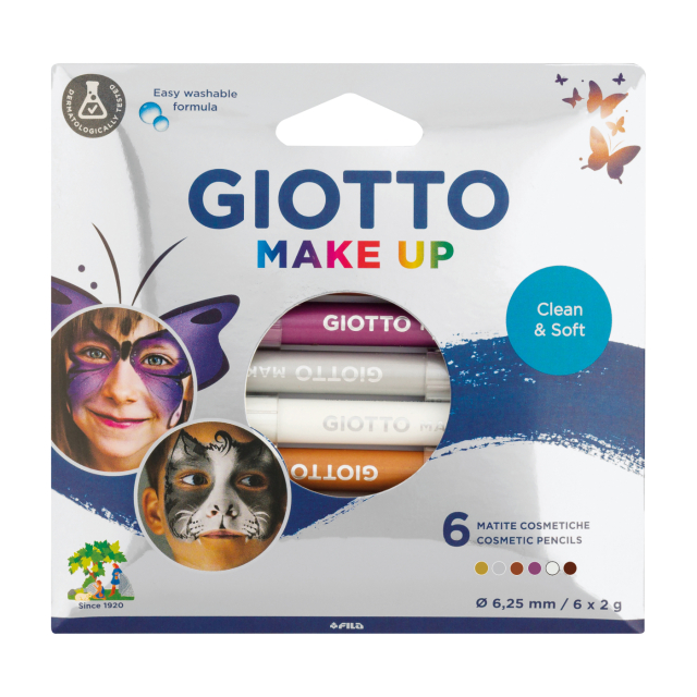 Ansiktspennor Make Up Metallic 6-set