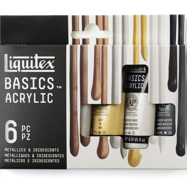 Akrylfärg Metallic & Iridescent Set Tubes 6x22 ml