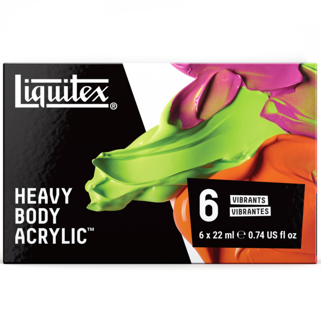 Akrylfärg Heavy Body Vibrant Set 6x22 ml