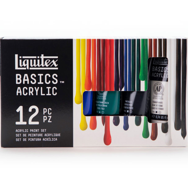 Akrylfärg Basics Set 12x22 ml