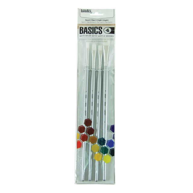 Syntetpensel Akryl Long Handle 5-pack