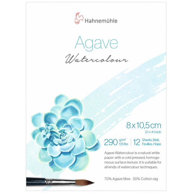 Akvarellblock Agave 290g CP 8x10,5 cm