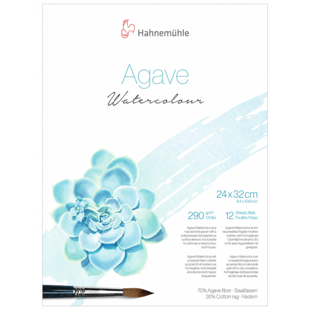 Akvarellpapper Agave 290g CP 24x32 cm