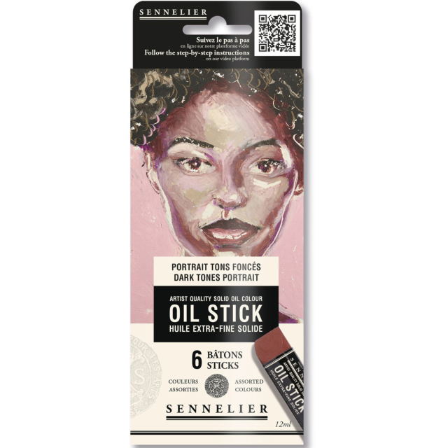 Oljekritor Mini 6-set Dark tones Portrait