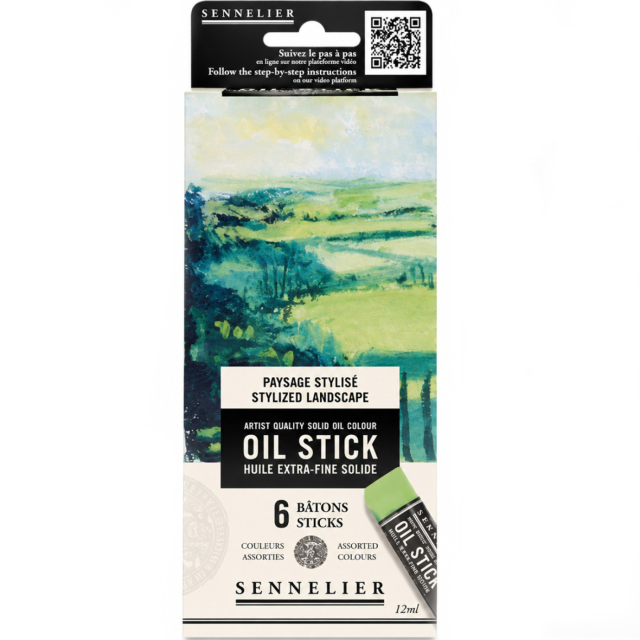 Oljekritor Mini 6-set Stylish landscape