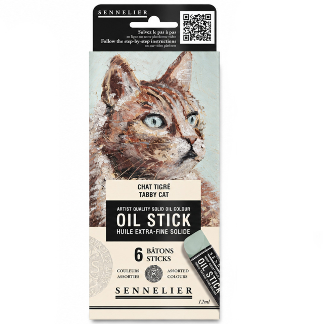 Oljekritor Mini 6-set Tabby cat