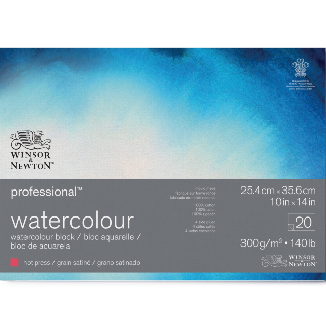 Professional Akvarellblock HP 26x36 cm 300g