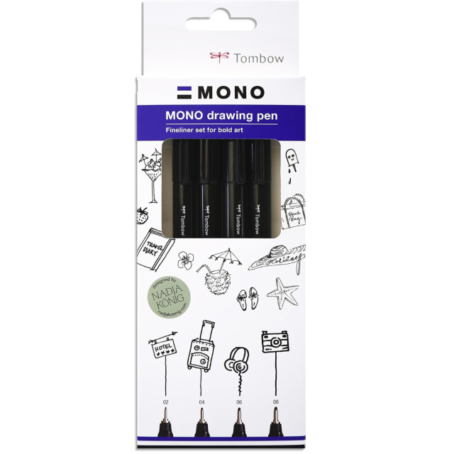 Fineliner MONO Drawing Fine 4-set