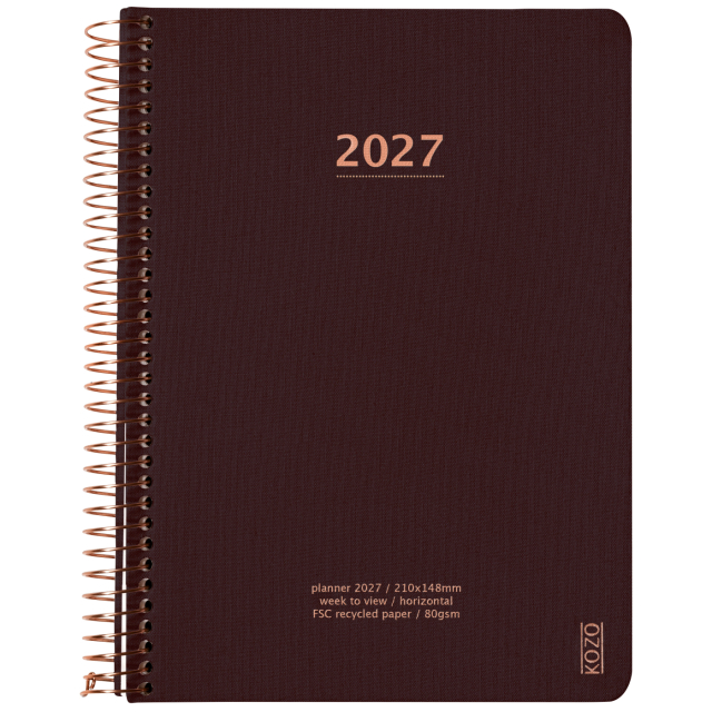 Kalender 2027 A5 Weekly Coffee