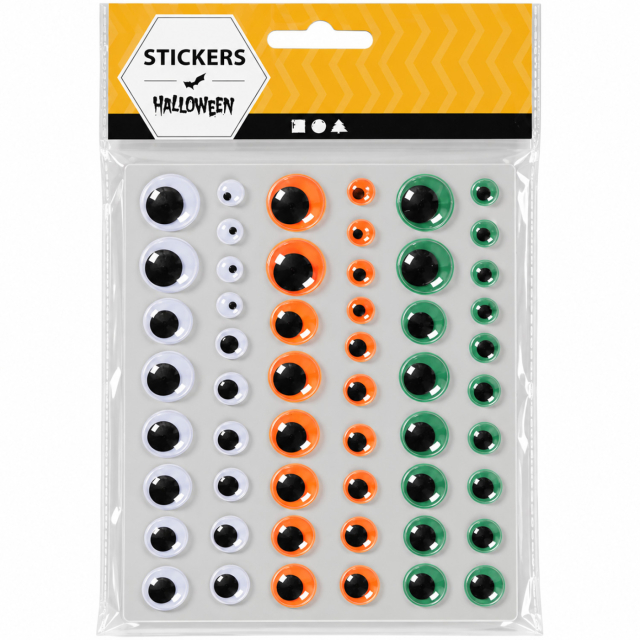 Rörliga ögon Halloween 54-pack självhäftande