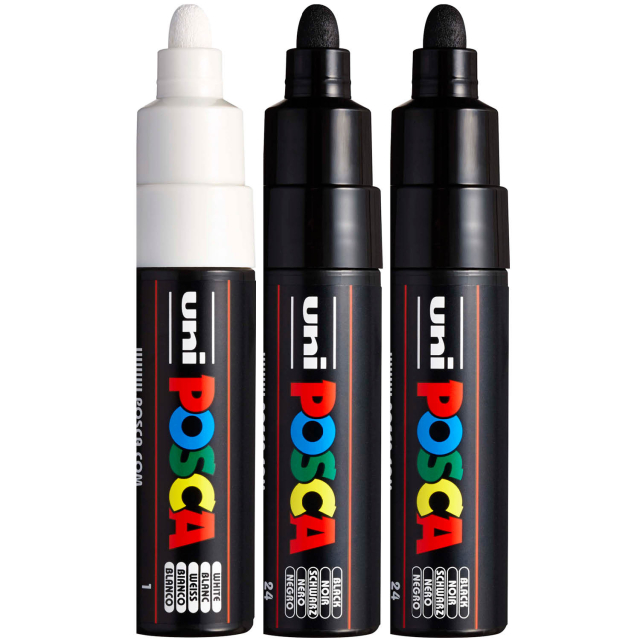 PC-7M Black/White 3-set