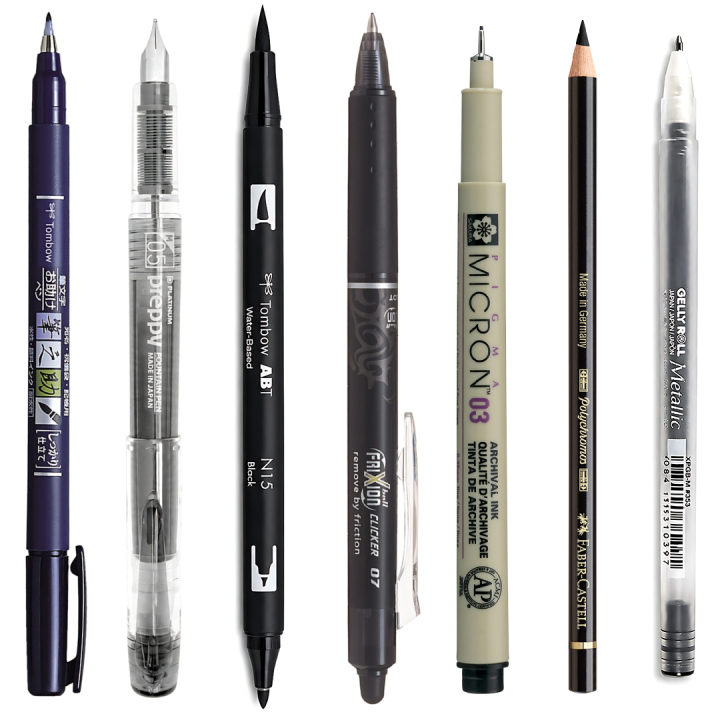 Sample kit Svart i gruppen Pennor / Konstnärspennor hos Pen Store (sample03_set)