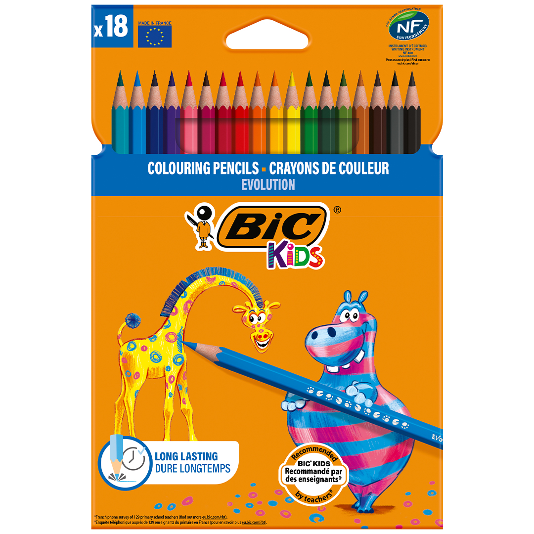 BIC Kids Evolution Färgpennor 18-set