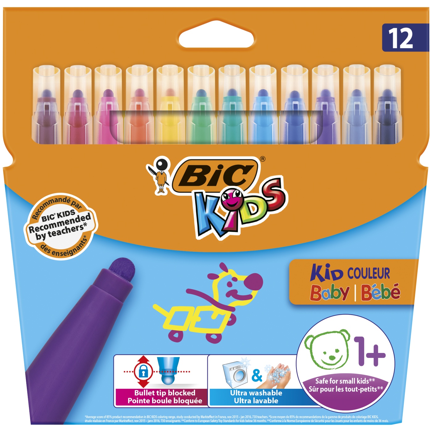 Kids Baby-tuschpennor 12-set (1 år+) i gruppen Kids / Barnpennor / Tuschpennor för barn hos Pen Store (100247)