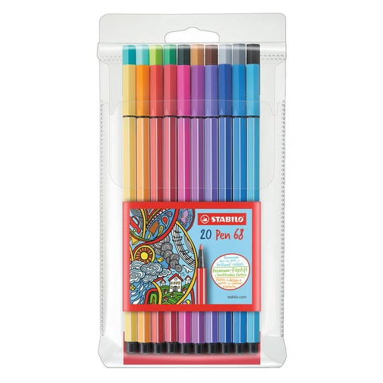 Stabilo Pen 68 Fiberpenna 20-pack
