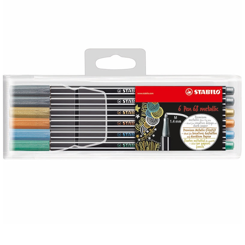 Stabilo Pen 68 Metallic 6-set