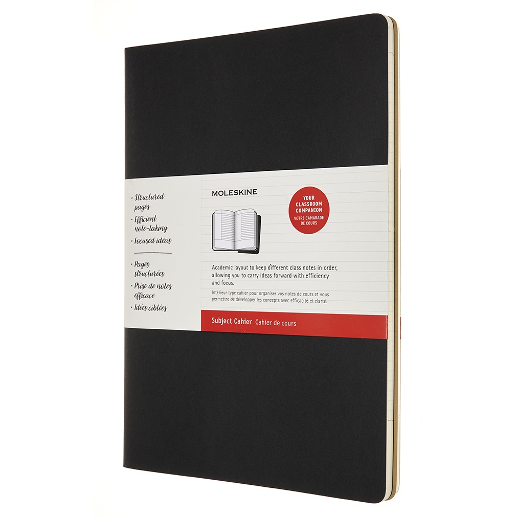 Moleskine Cahier Notebook Subject A4 Black/Kraft Linjerad