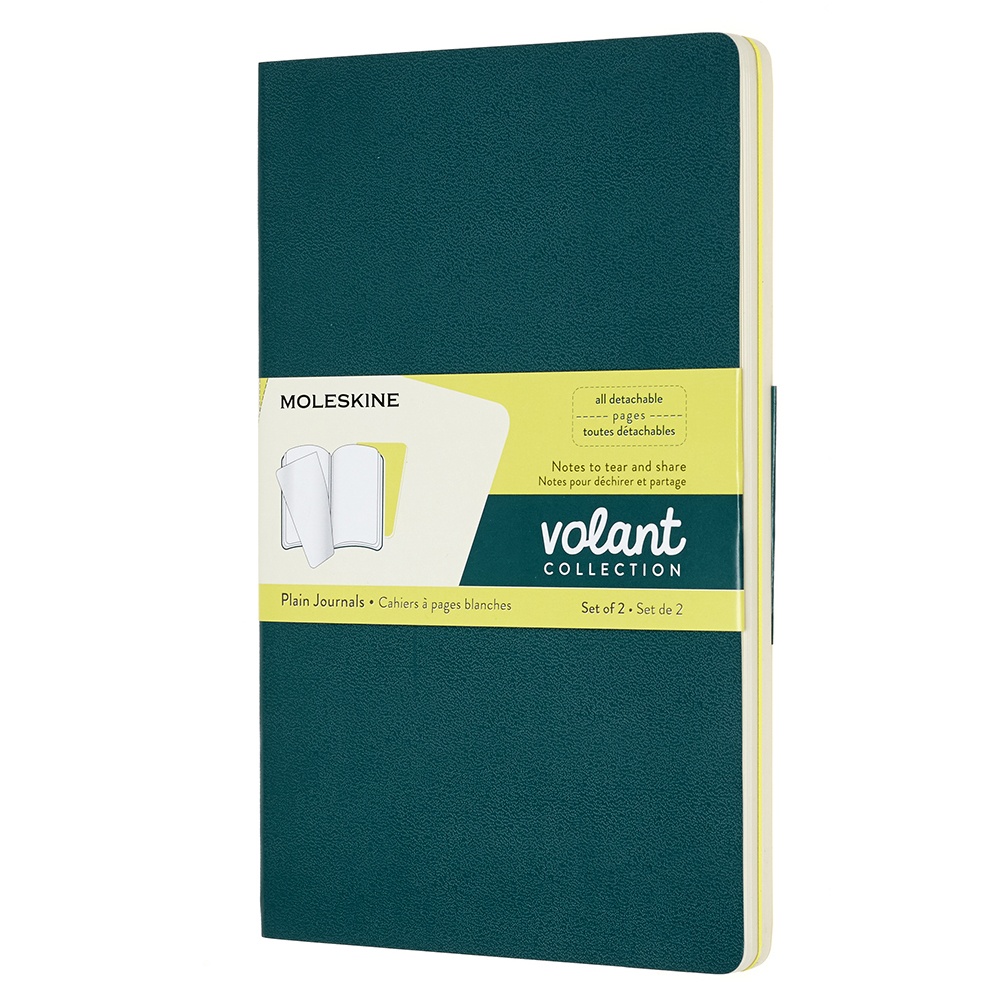 Volant Large Green/Lemon Plain i gruppen Papper & Block / Skriva och anteckna / Anteckningsböcker hos Pen Store (100348)