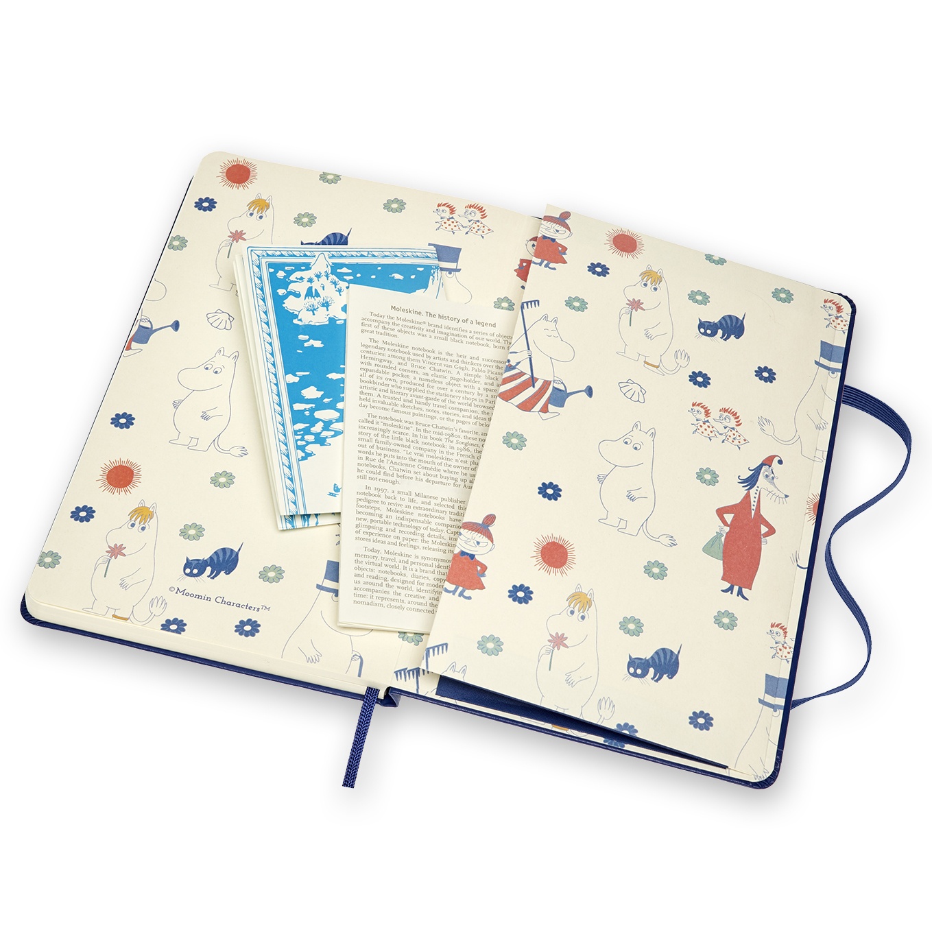 Hard Cover Large Moomin Blue Ruled i gruppen Papper & Block / Skriva och anteckna / Anteckningsböcker hos Pen Store (100373)